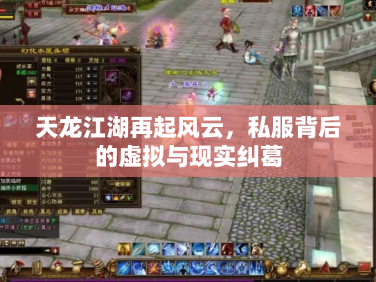 天龙江湖再起风云，私服背后的虚拟与现实纠葛