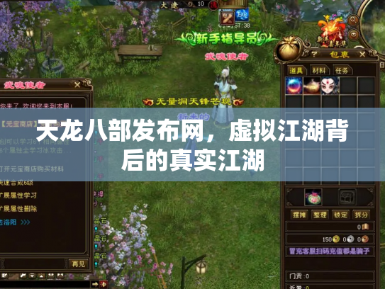 天龙八部发布网，虚拟江湖背后的真实江湖