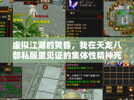 虚拟江湖的黄昏，我在天龙八部私服里见证的集体性精神死亡
