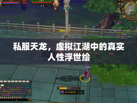 私服天龙，虚拟江湖中的真实人性浮世绘