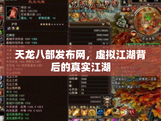 天龙八部发布网，虚拟江湖背后的真实江湖