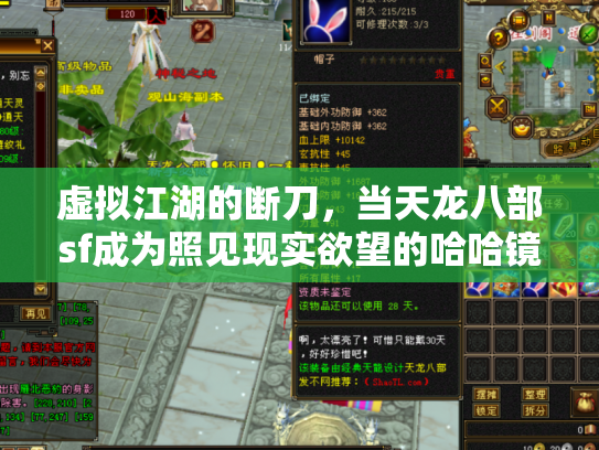 虚拟江湖的断刀，当天龙八部sf成为照见现实欲望的哈哈镜