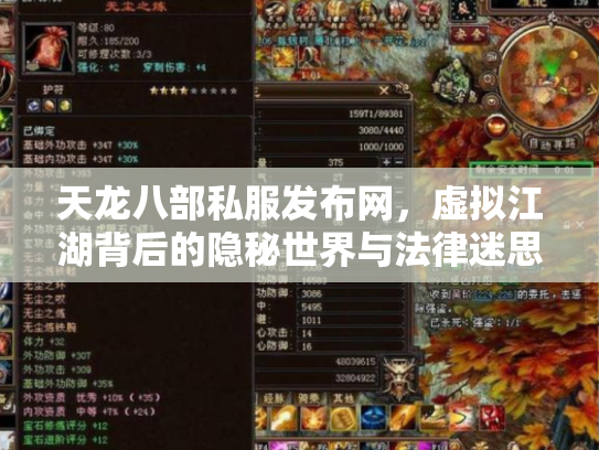天龙八部私服发布网，虚拟江湖背后的隐秘世界与法律迷思