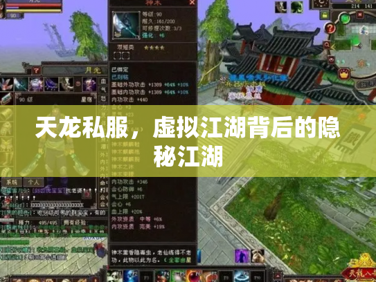 天龙私服，虚拟江湖背后的隐秘江湖