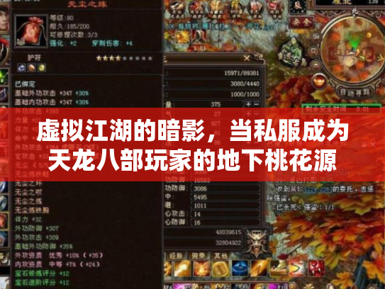 虚拟江湖的暗影，当私服成为天龙八部玩家的地下桃花源