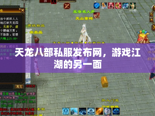 天龙八部私服发布网，游戏江湖的另一面