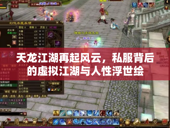 天龙江湖再起风云，私服背后的虚拟江湖与人性浮世绘
