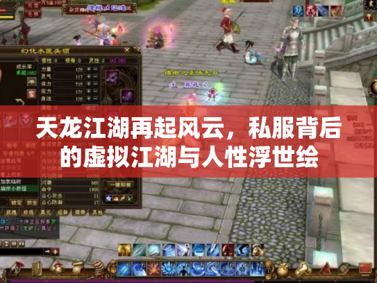 天龙江湖再起风云，私服背后的虚拟江湖与人性浮世绘