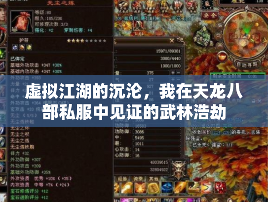 虚拟江湖的沉沦，我在天龙八部私服中见证的武林浩劫