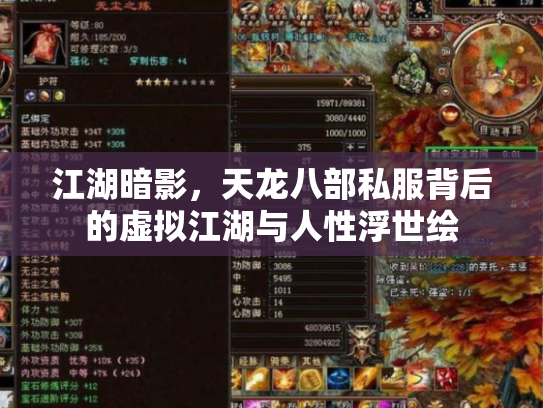 江湖暗影，天龙八部私服背后的虚拟江湖与人性浮世绘