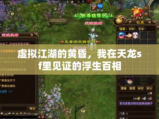 虚拟江湖的黄昏，我在天龙sf里见证的浮生百相