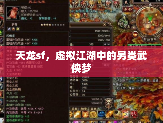 天龙sf，虚拟江湖中的另类武侠梦