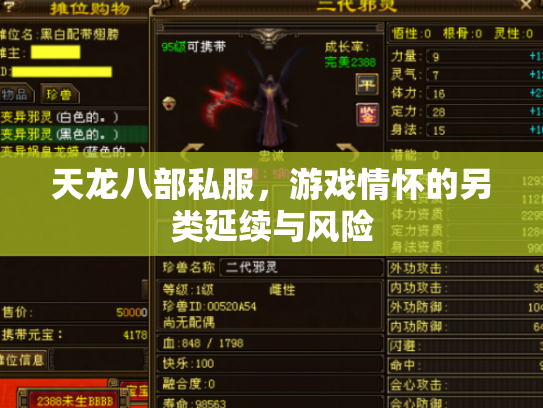 天龙八部私服，游戏情怀的另类延续与风险