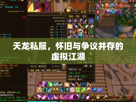 天龙私服，怀旧与争议并存的虚拟江湖