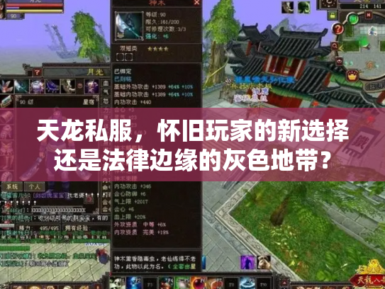 天龙私服，怀旧玩家的新选择还是法律边缘的灰色地带？