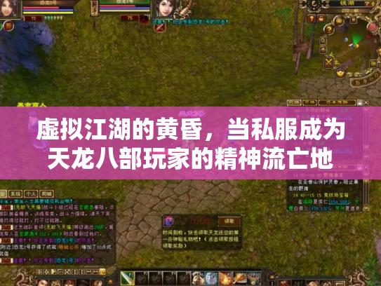虚拟江湖的黄昏，当私服成为天龙八部玩家的精神流亡地