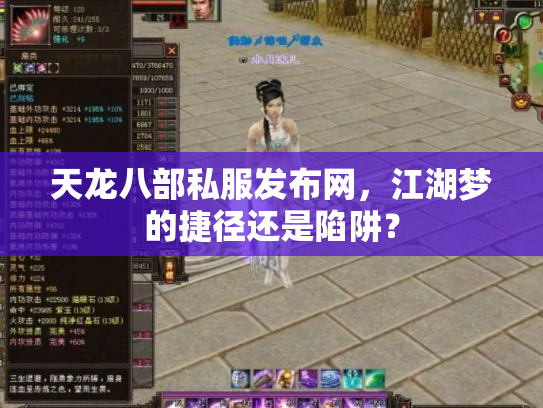 天龙八部私服发布网，江湖梦的捷径还是陷阱？