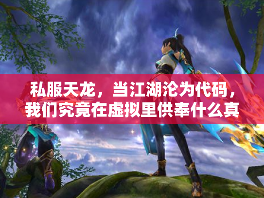 私服天龙，当江湖沦为代码，我们究竟在虚拟里供奉什么真实