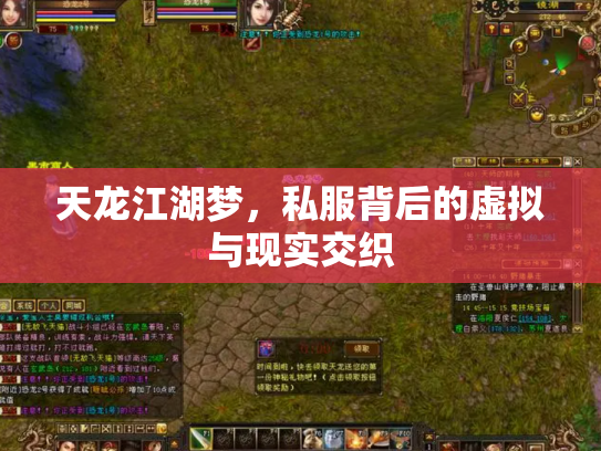 天龙江湖梦，私服背后的虚拟与现实交织