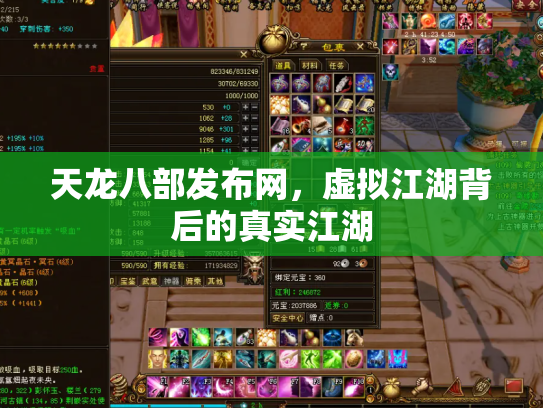 天龙八部发布网，虚拟江湖背后的真实江湖