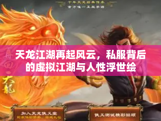 天龙江湖再起风云，私服背后的虚拟江湖与人性浮世绘