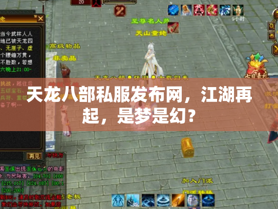 天龙八部私服发布网，江湖再起，是梦是幻？
