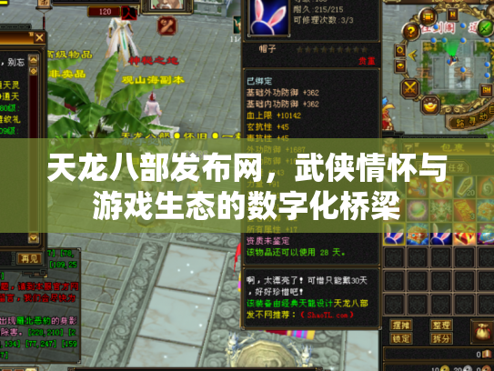 天龙八部发布网，武侠情怀与游戏生态的数字化桥梁