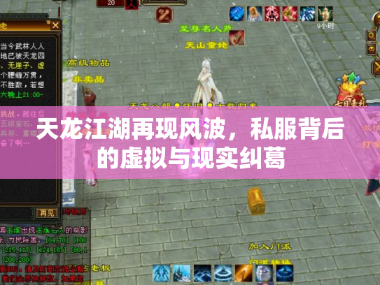 天龙江湖再现风波，私服背后的虚拟与现实纠葛