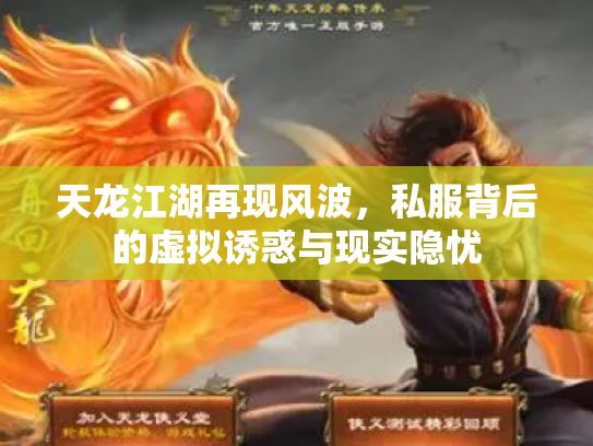 天龙江湖再现风波，私服背后的虚拟诱惑与现实隐忧