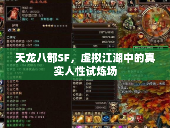天龙八部SF，虚拟江湖中的真实人性试炼场