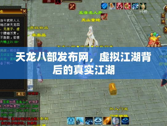 天龙八部发布网，虚拟江湖背后的真实江湖