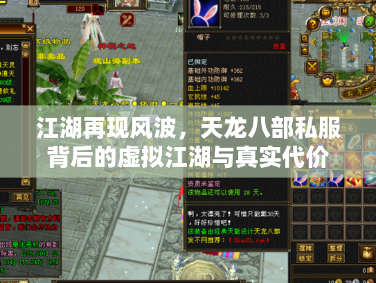 江湖再现风波，天龙八部私服背后的虚拟江湖与真实代价