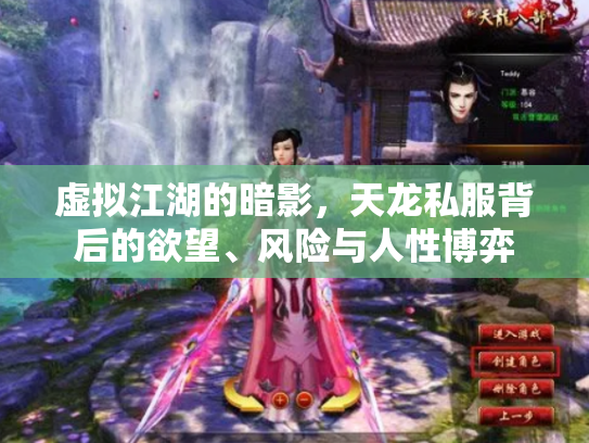虚拟江湖的暗影，天龙私服背后的欲望、风险与人性博弈