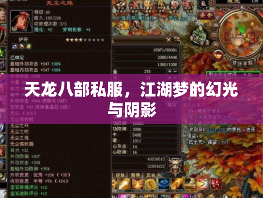 天龙八部私服，江湖梦的幻光与阴影