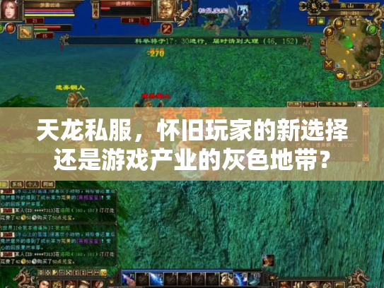 天龙私服，怀旧玩家的新选择还是游戏产业的灰色地带？