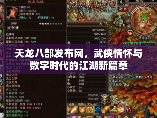 天龙八部发布网，武侠情怀与数字时代的江湖新篇章