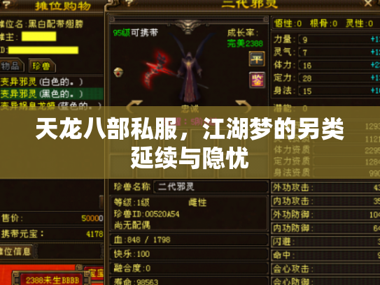 天龙八部私服，江湖梦的另类延续与隐忧