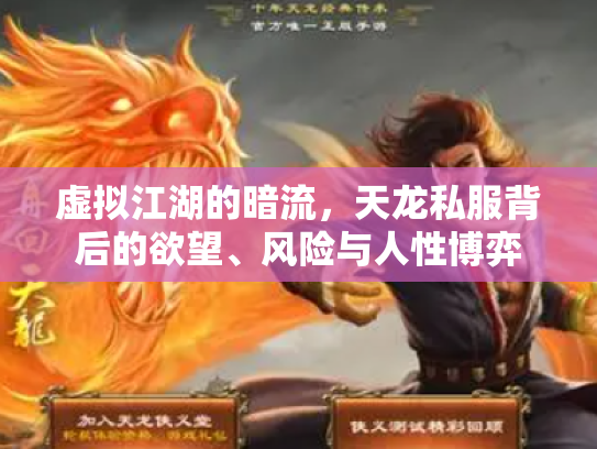 虚拟江湖的暗流，天龙私服背后的欲望、风险与人性博弈