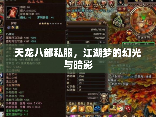 天龙八部私服，江湖梦的幻光与暗影