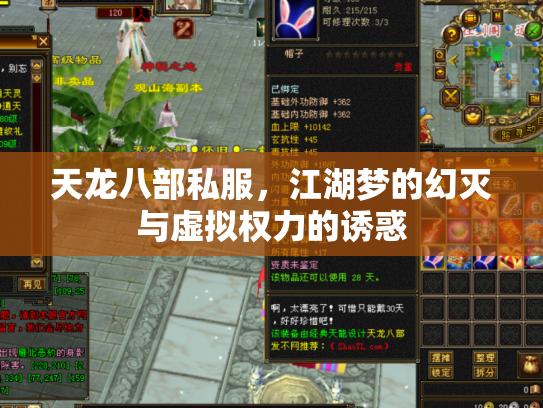 天龙八部私服，江湖梦的幻灭与虚拟权力的诱惑