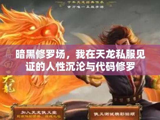 暗黑修罗场，我在天龙私服见证的人性沉沦与代码修罗
