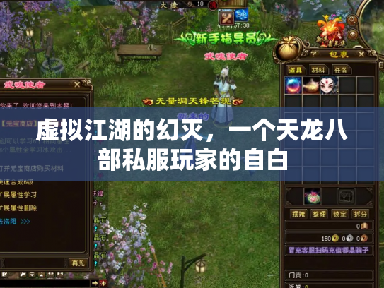 虚拟江湖的幻灭，一个天龙八部私服玩家的自白