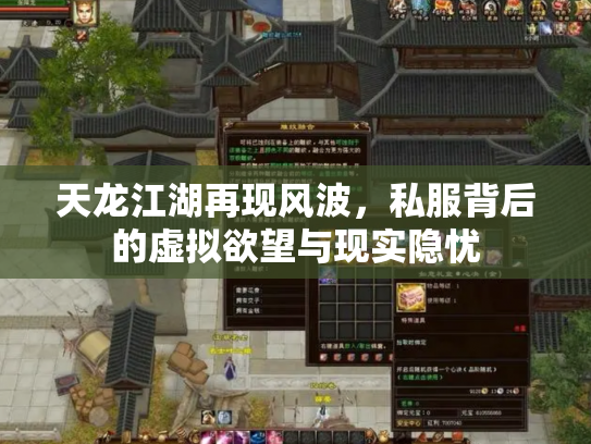 天龙江湖再现风波，私服背后的虚拟欲望与现实隐忧