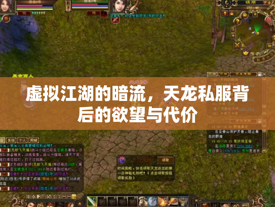 虚拟江湖的暗流，天龙私服背后的欲望与代价