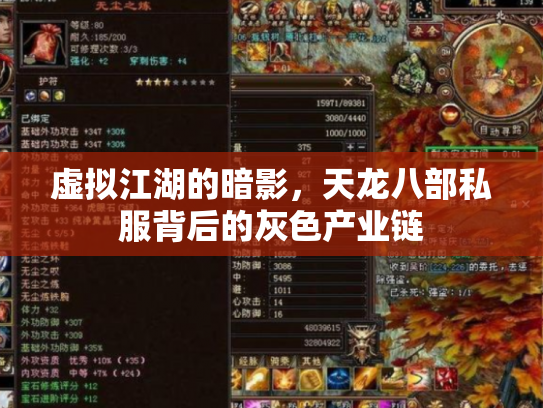 虚拟江湖的暗影，天龙八部私服背后的灰色产业链