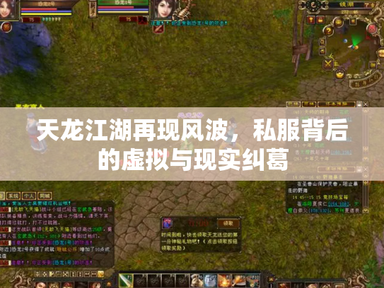 天龙江湖再现风波，私服背后的虚拟与现实纠葛