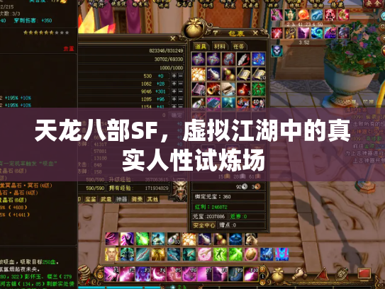 天龙八部SF，虚拟江湖中的真实人性试炼场
