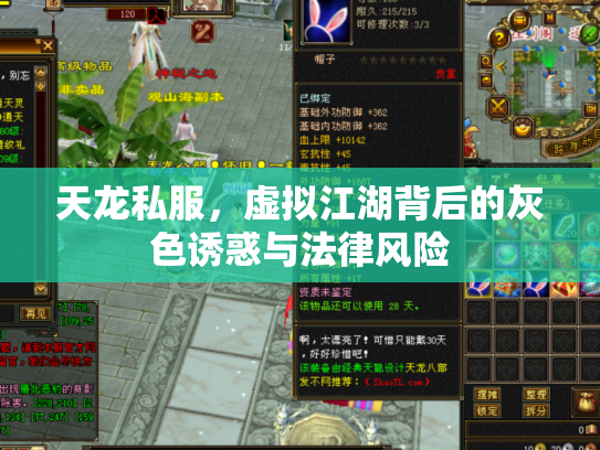 天龙私服，虚拟江湖背后的灰色诱惑与法律风险