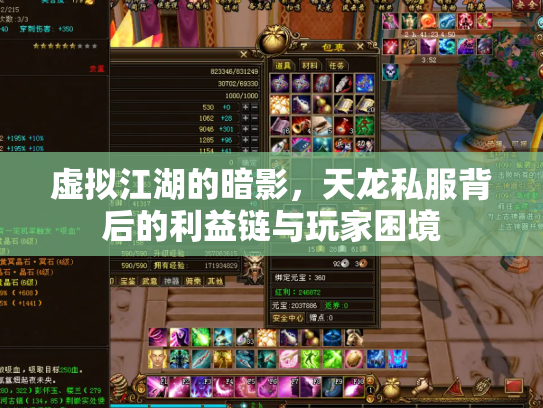 虚拟江湖的暗影，天龙私服背后的利益链与玩家困境