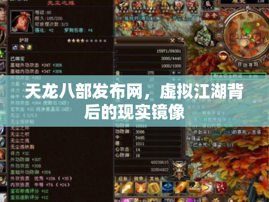 天龙八部发布网，虚拟江湖背后的现实镜像